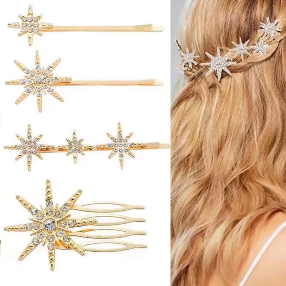 Star Hair Clip Set - Picture 1 of 3
